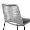 Armen Living Shasta 26" Outdoor Metal and Gray Rope Stackable Barstool, PK2 LCSTBABLGRY26 - alternate 9